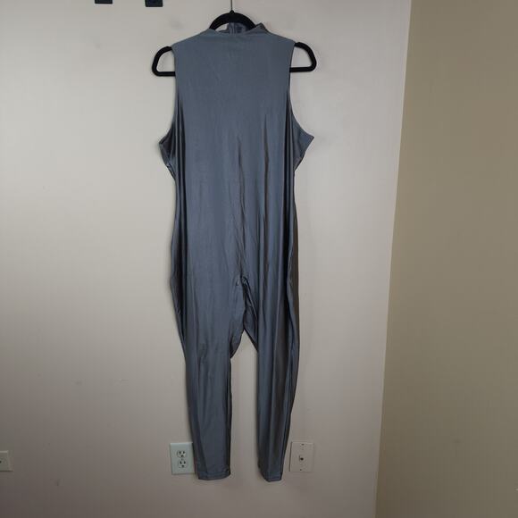 SKIMS Shine Spandex Jersey Catsuit in Gray Chalk Size 3X - Picture 1 of 7